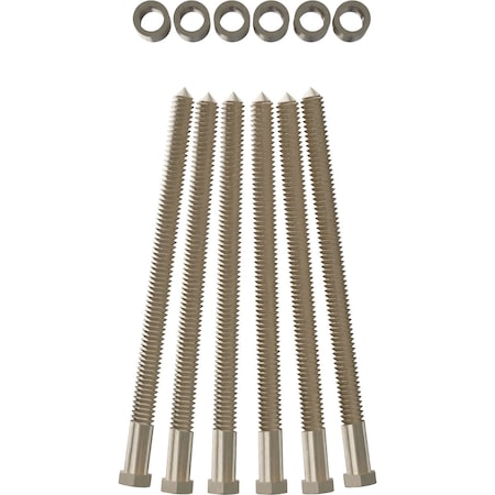 Ekena Millwork Premium 7/8" Barn Door Flat Track Extension Hardware for 1 3/4" Door, White Bronze GB60014EXWZ
